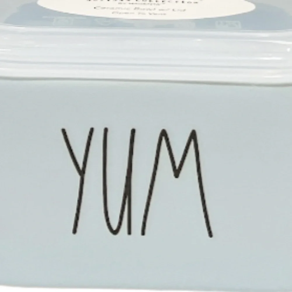 NEW Rae Dunn YUM Ceramic Bowl with Lid